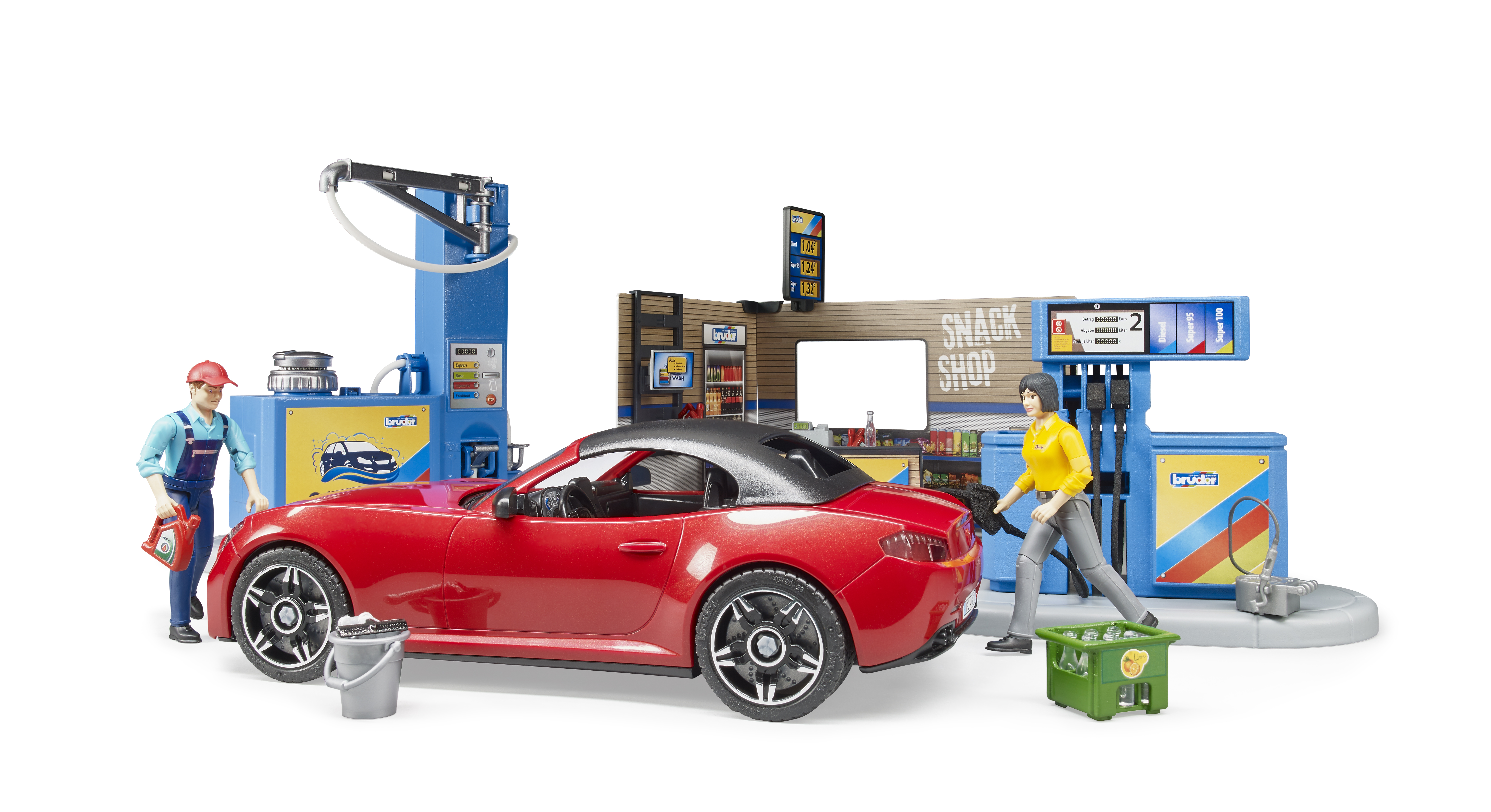 Bruder 62111 bworld Tankstelle mit Waschplatz