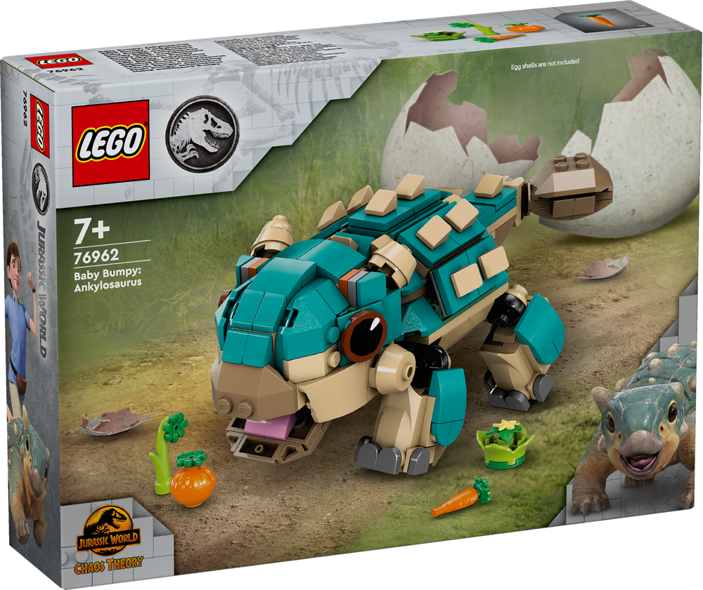 LEGO_76962_Jurassic_World_Baby_Bumpy:_Ankylosaurus, Spielzeug, Person, Bär, Säugetier, Tierwelt