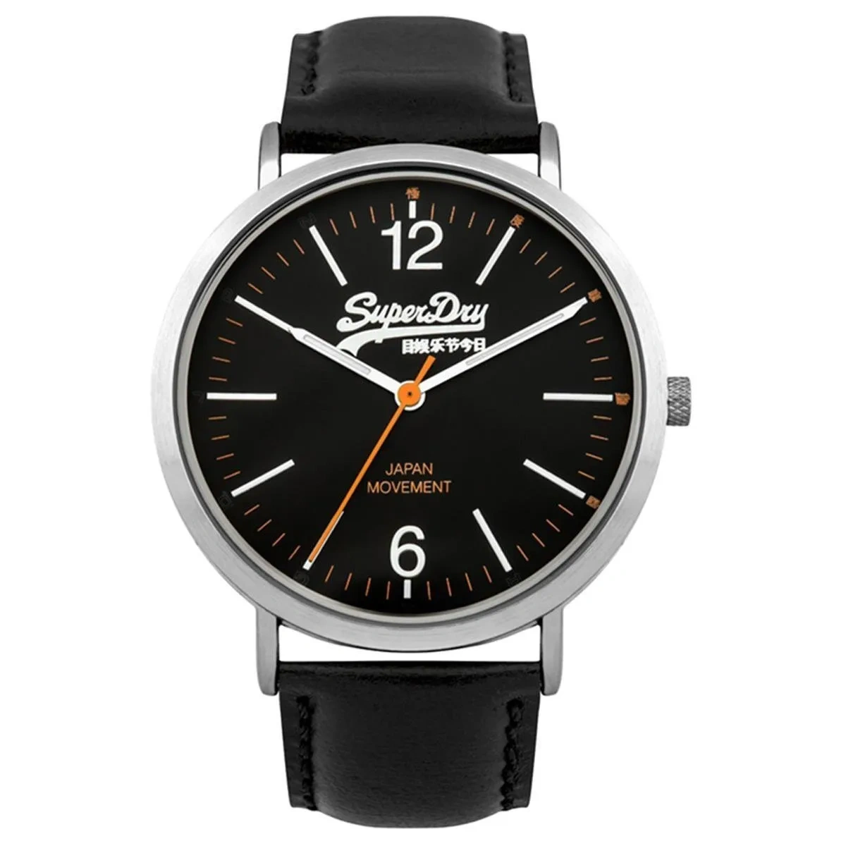 Superdry SYG194B - Herrenuhr, 40 mm, Stahlgehäuse & Lederband