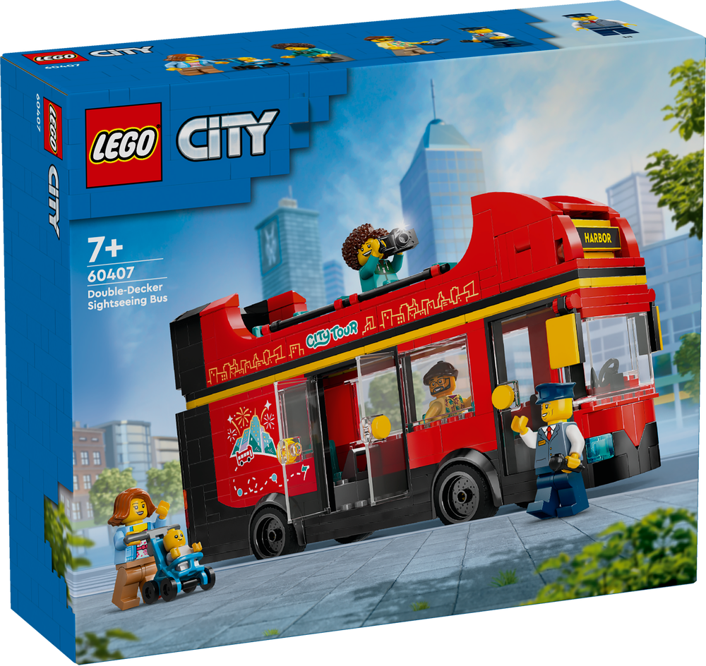LEGO_60407_City_Doppeldeckerbus, Bus, Transport, Fahrzeug, Werbung, Person