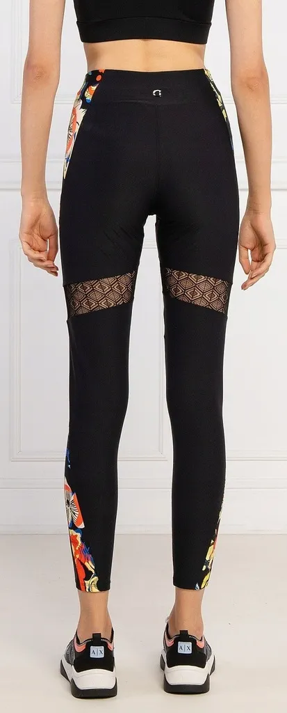 Desigual Damen Leggings „Regular Waist“ - Schwarz mit Muster 21WWKK202000 GR. L