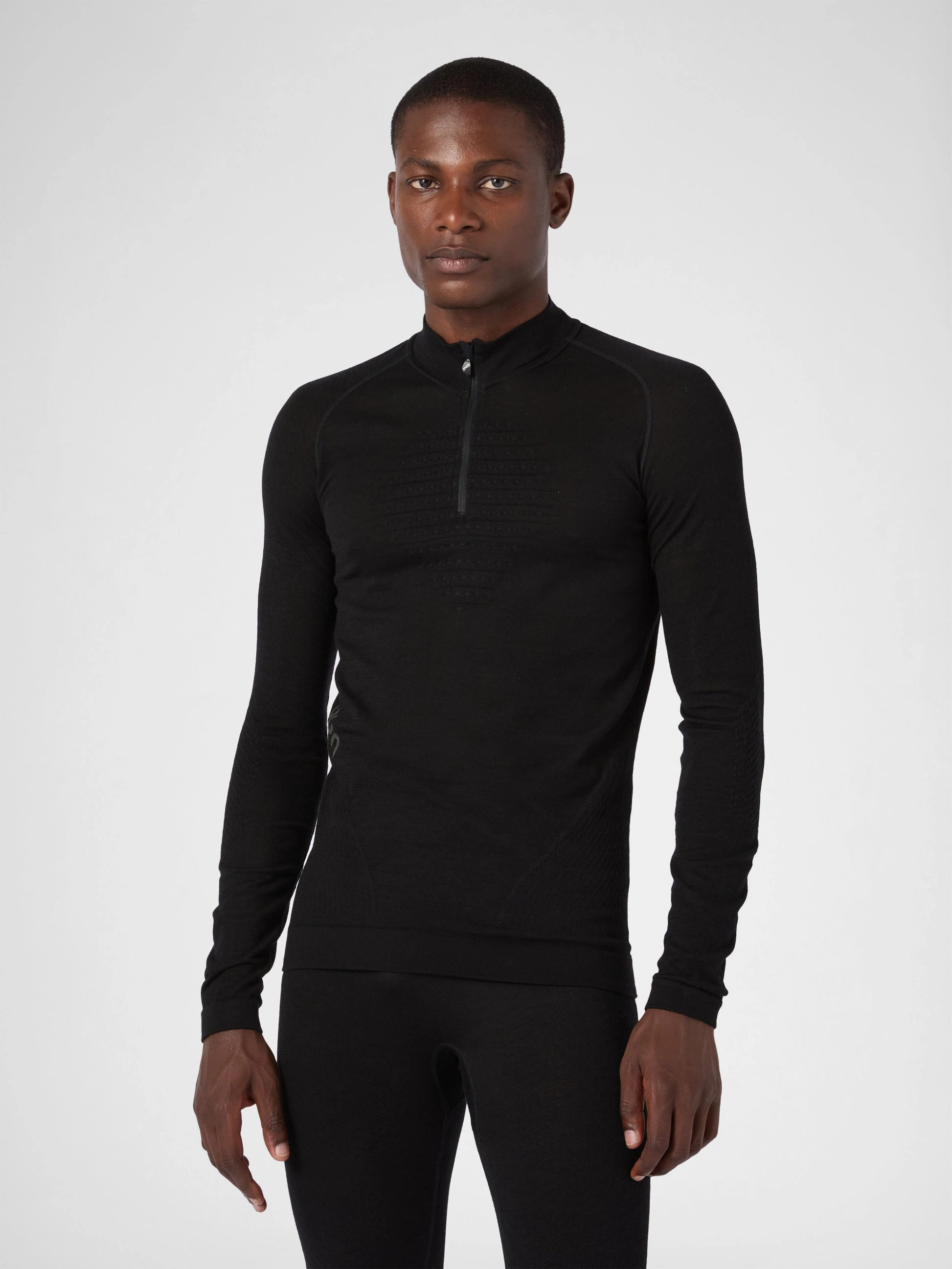 UYN Herren Evolutyon Biotech UW Shirt LG_SL Zip Up U100500B000 - Schwarz GR. L/XL