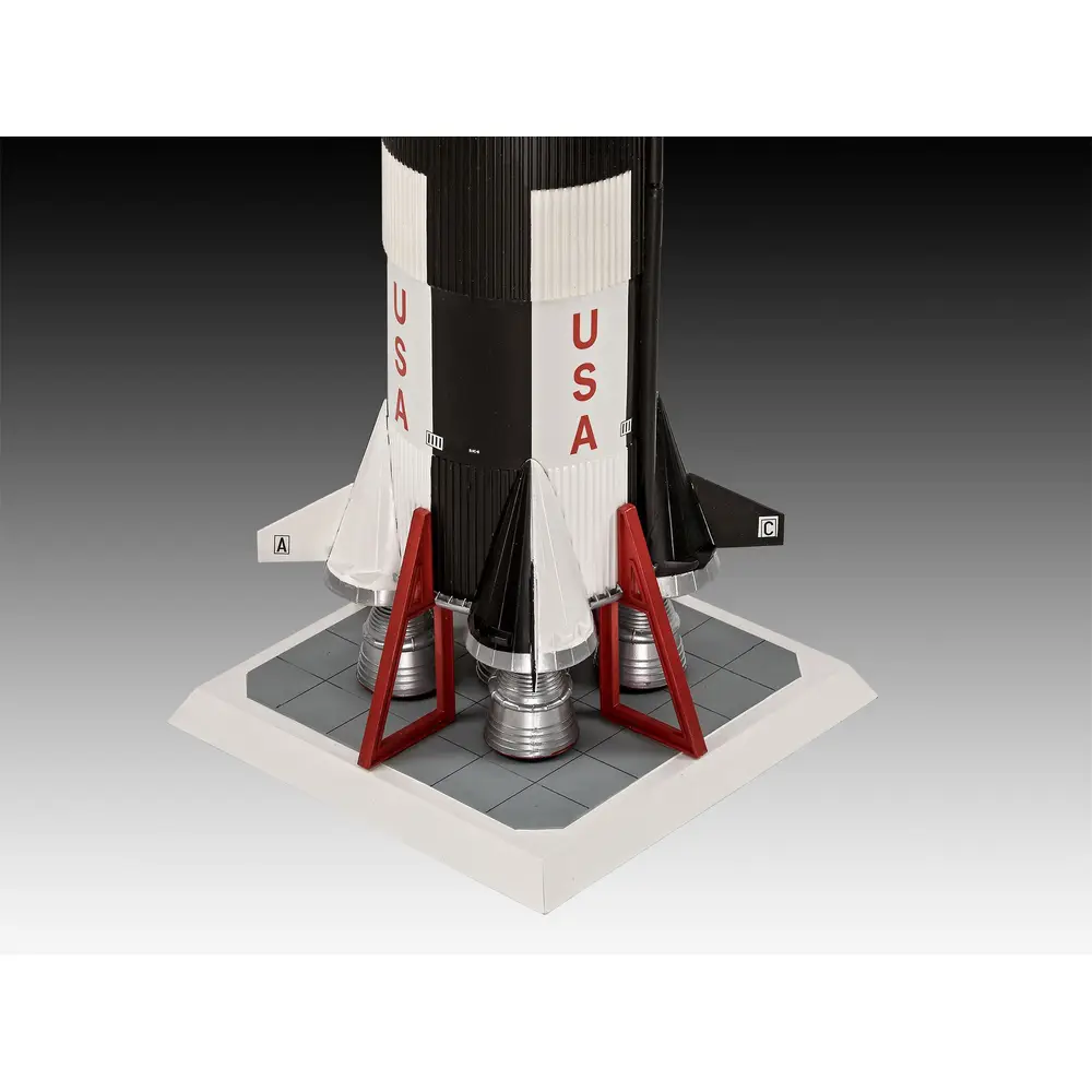 Revell 03704 Millennium Apollo 11 Saturn V Rocket, Revell Modellbausatz mit Basiszubehör