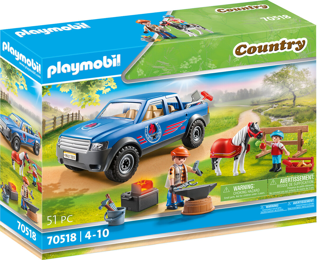 PLAYMOBIL, 70518, Mobiler, Hufschmied, Auto, Junge, Kind, Männlich, Person
