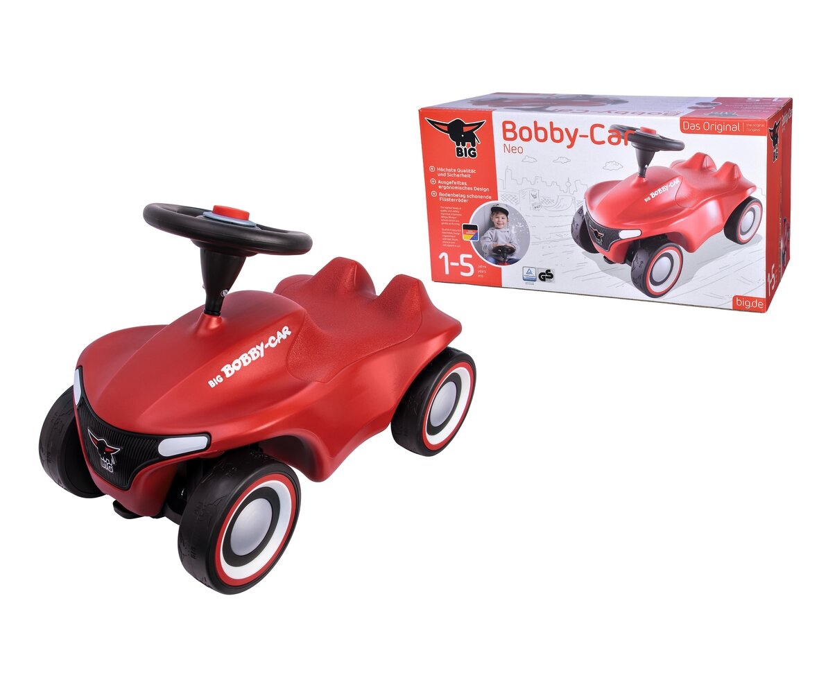 BIG_Bobby_Car_Neo_Rot_(800056240), Gras, Rasen, Rasenmäher, Person, Rad