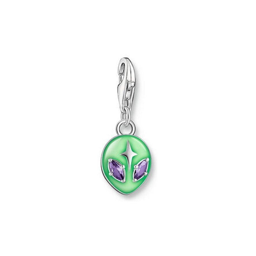 Thomas Sabo Anhänger Charm-Club Alienkopf Grün 2050-041-6 Thomas, Sabo, Anhänger, Charm-Club, Alienkopf, Grün, 2050-041-6, Zubehor, Anhänger, Ohrring, Schmuck, Medaillon