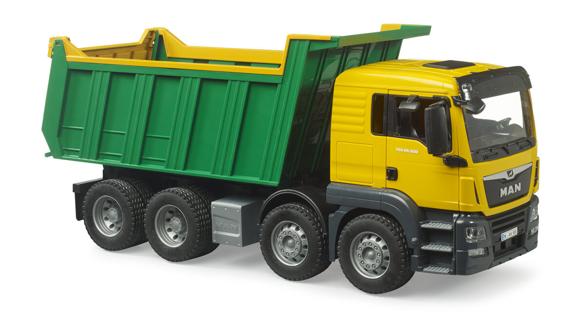 Bruder_03766_Man_Tgs_Kipp-Lkw, Transport, Lastwagen, Fahrzeug, Maschine, Rad