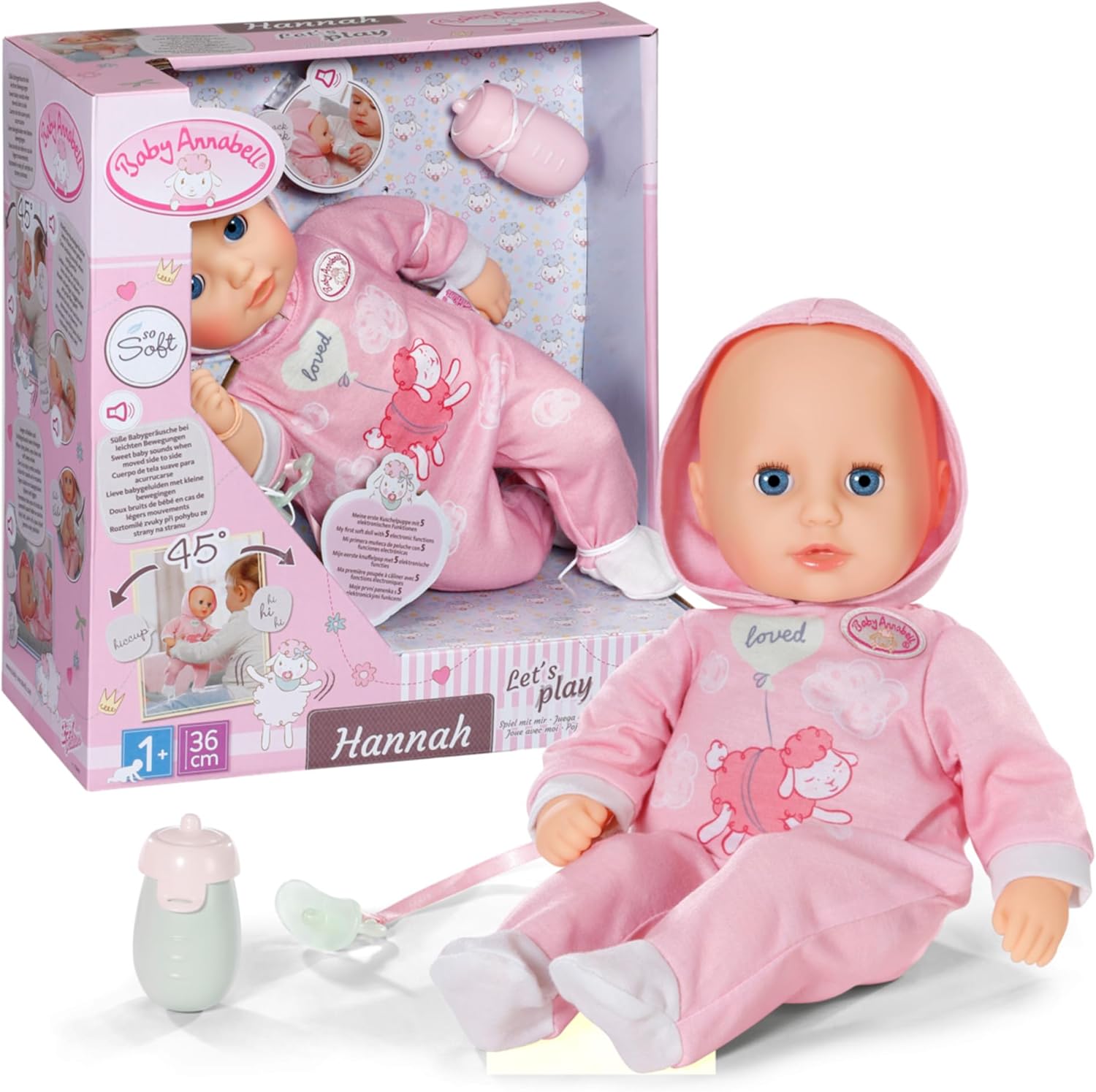Baby, Annabell, Hannah, Spiel, mit, mir, 36cm