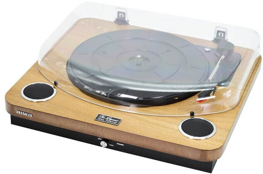 Aiwa, GBTUR-120WD, Plattenspieler, und, Digitalisierer, aus, Holz