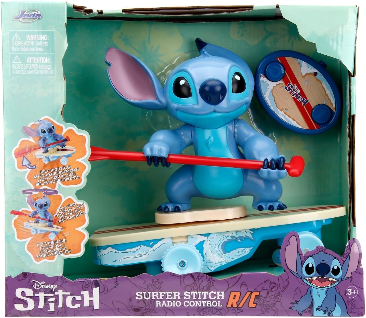 Jada 253074009 RC Surfer Stitch – Ferngesteuertes Stunt-Fahrzeug 2,4 GHz