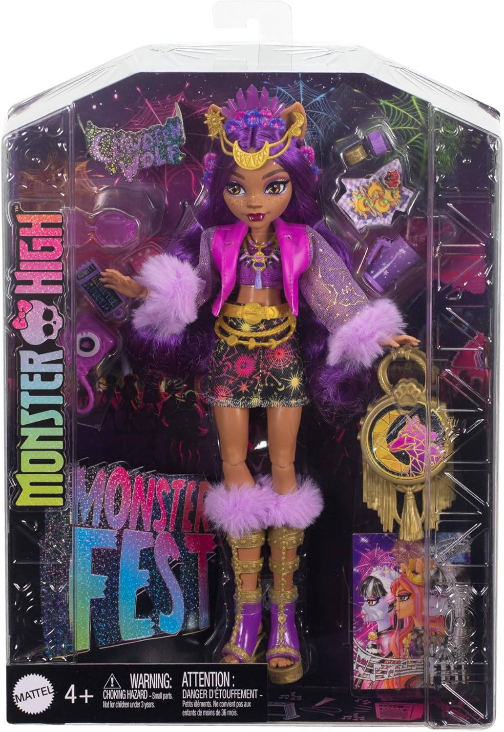 Monster High Clawdeen Wolf Monster Fest Puppe HXH80 Figur, Puppe, Spielzeug, Person, Gesicht