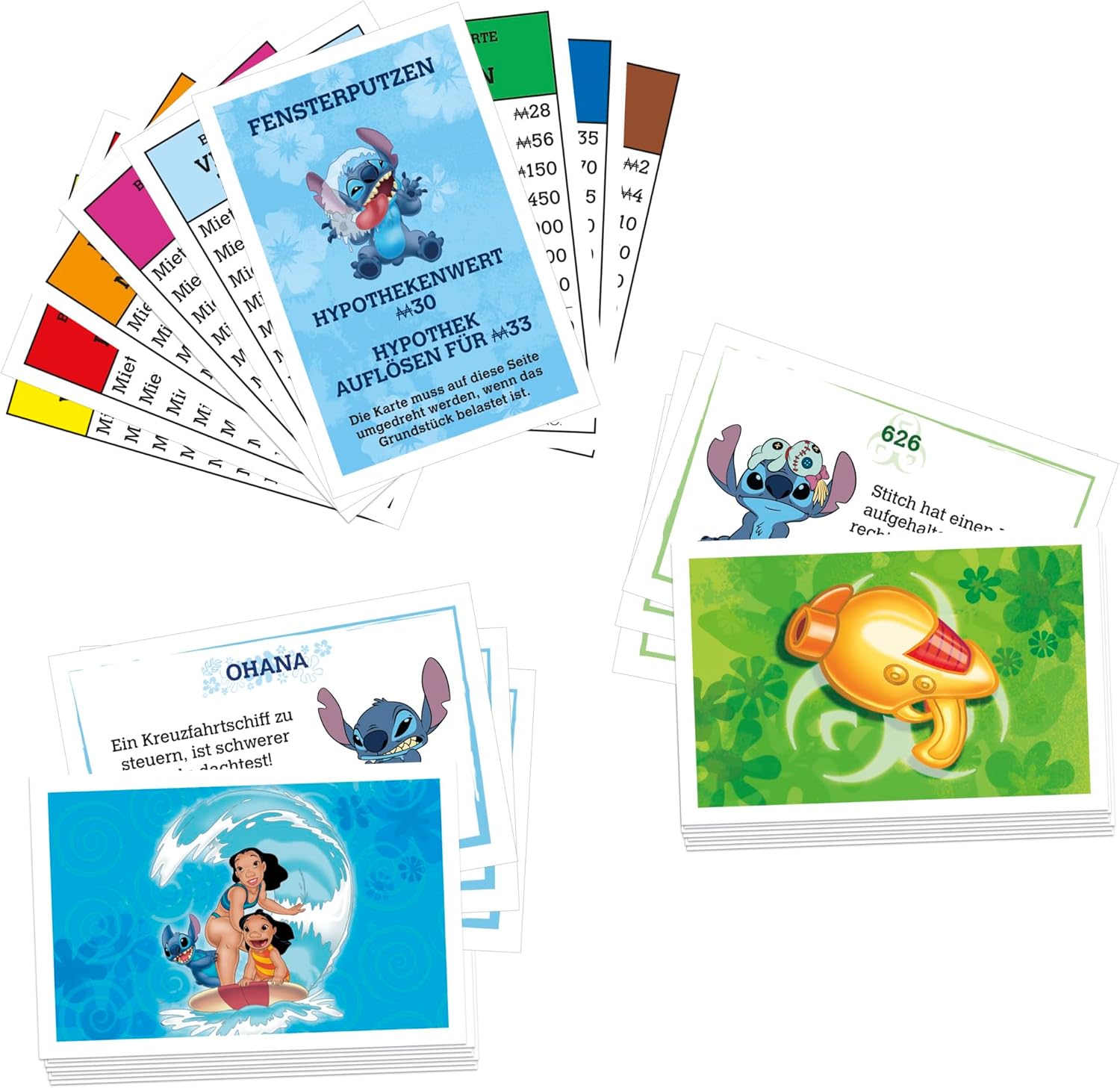 Monopoly Disney Stitch Edition Brettspiel in deutscher Sprache mit Spielfiguren und thematischem Spielplan
