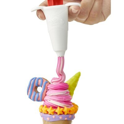 Play-Doh, Super, Colorful, Cafe, Playset, F58365L0, Sahne, Nachtisch, Eiscreme, Zuckerguss, Rauchrohr
