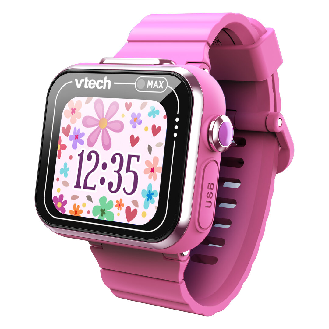 VTech_KidiZoom_Smart_Watch_MAX_pink_(80-531654), Armbanduhr, Arm, Person, Digitale Uhr, Elektronik
