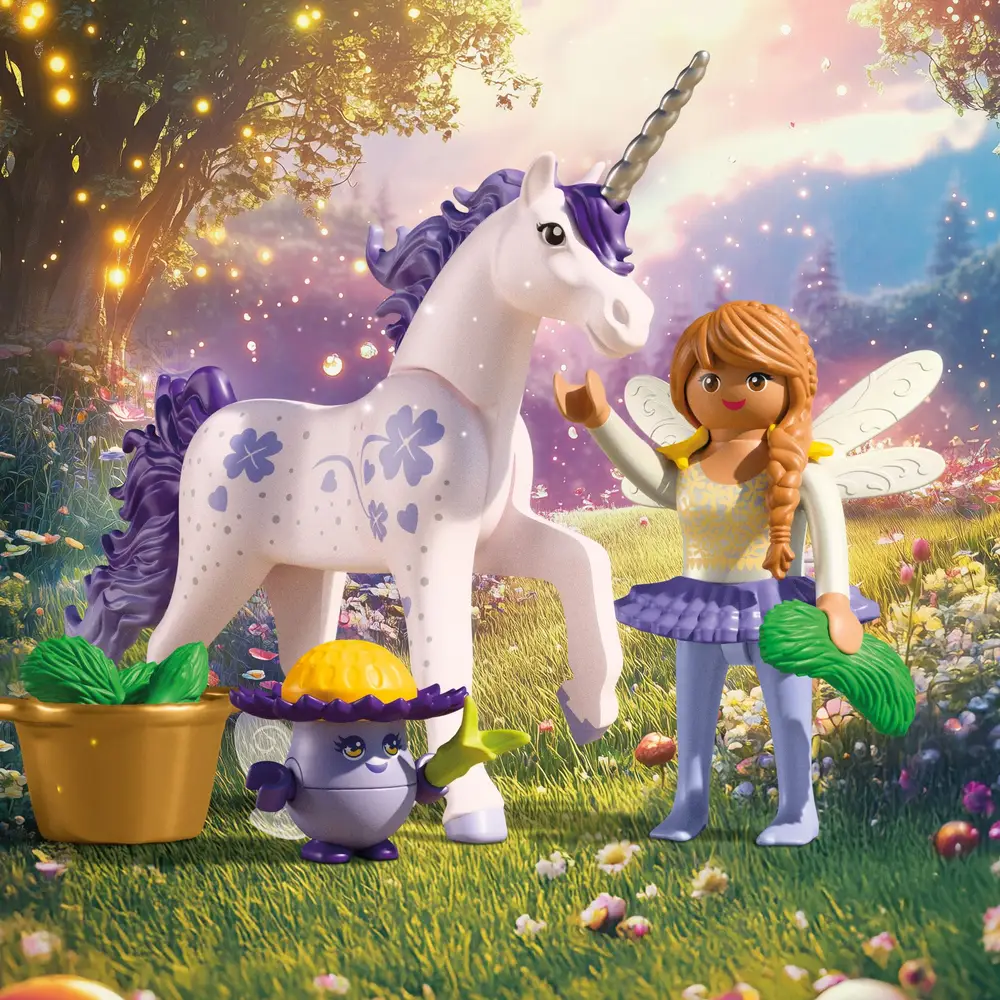 PLAYMOBIL 71843 Sammeleinhorn Glückslavendel mit Fee