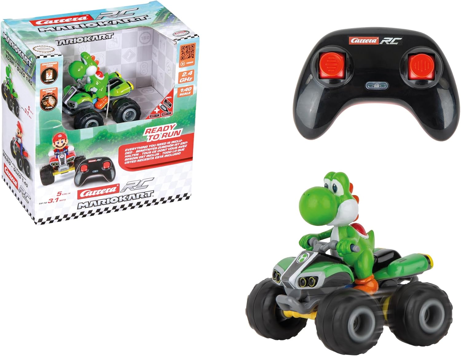Carrera RC Mario Kart™ Yoshi Quad 2.4GHz 1:40 370400021 Gras, Rasen, Rasenmäher, Pflanze, Werkzeug