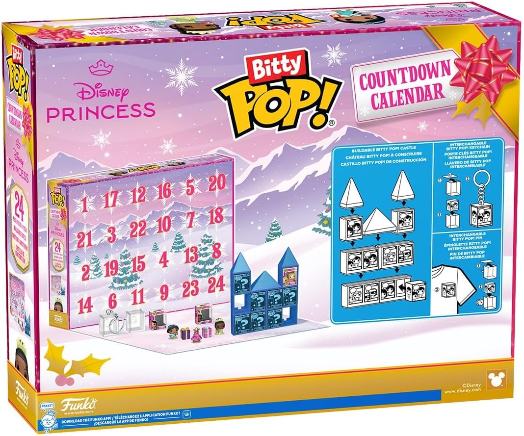 Funko Bitty Pop! CC Disney Princess | 10 Figuren & 3 Szenerieteile Adventskalender Person