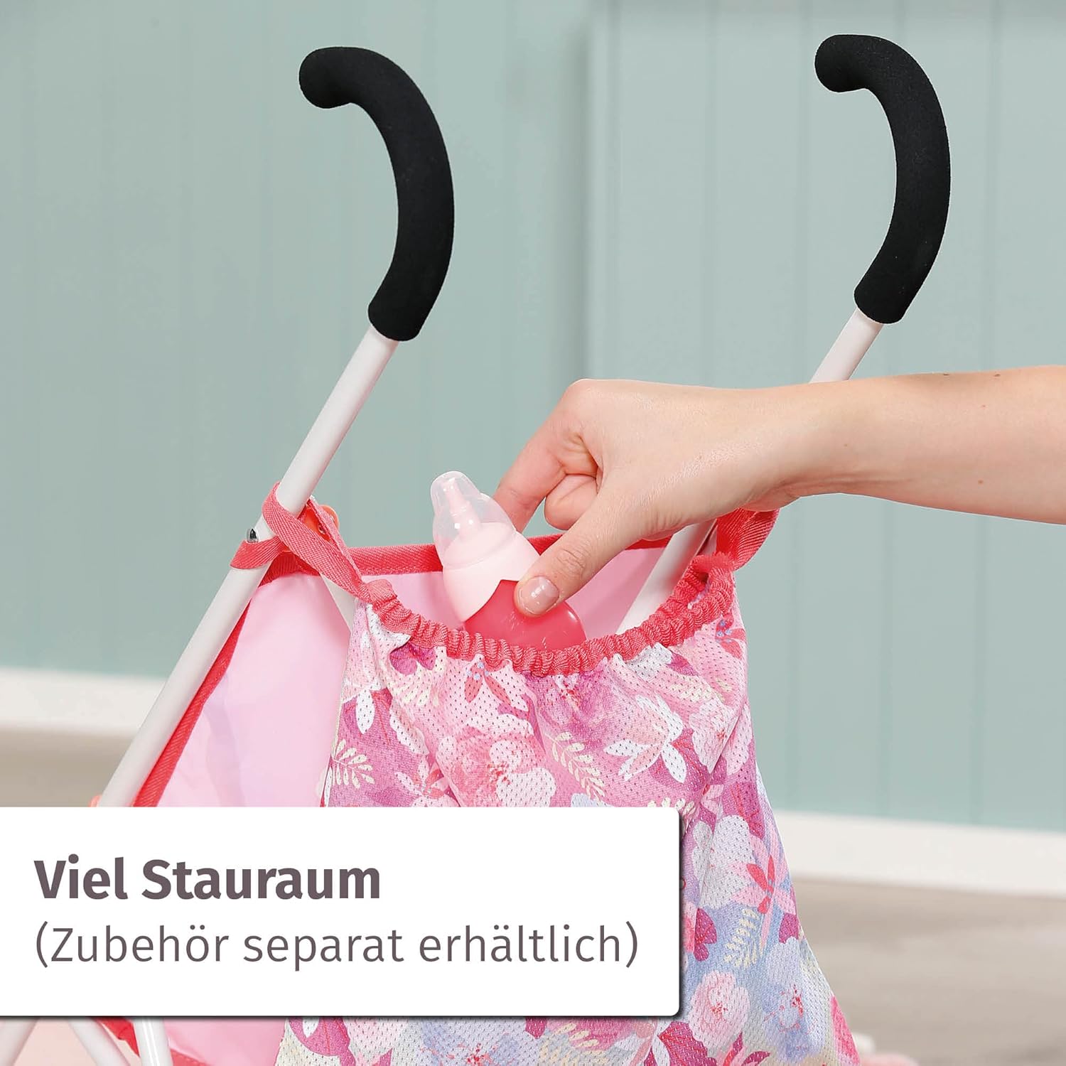 Baby Annabell Active Stroller - Faltbarer Puppenwagen mit 3-Punkt-Gurt & Netz