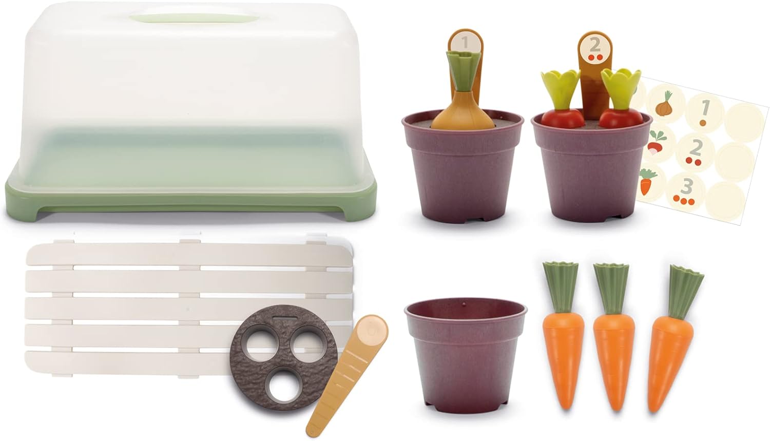 Dantoy 4725 Green Garden Mini-Gewächshaus Set - 18-teiliges Spiel- und Lernset