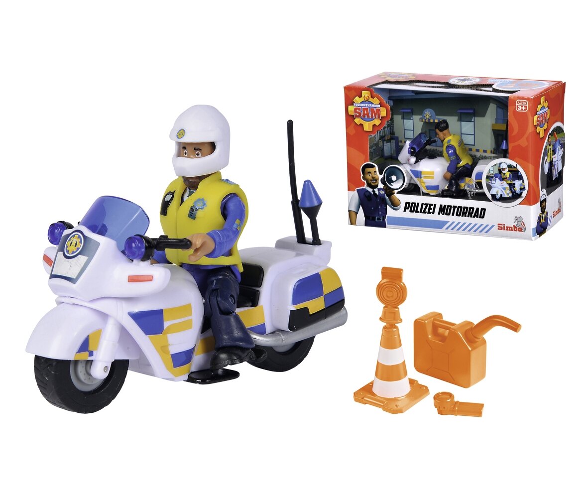 Sam Polizei Motorrad mit Figur 109251092 Sam, Polizei, Motorrad, mit, Figur, 109251092, Person, Maschine, Rad