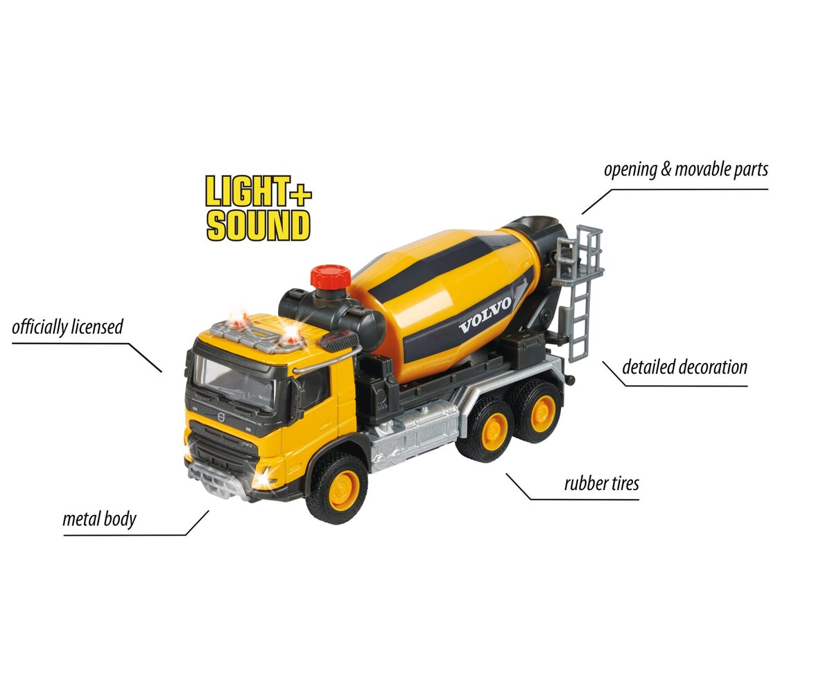 Majorette Volvo Truck Cement Mixer (213723002) Maschine, Rad