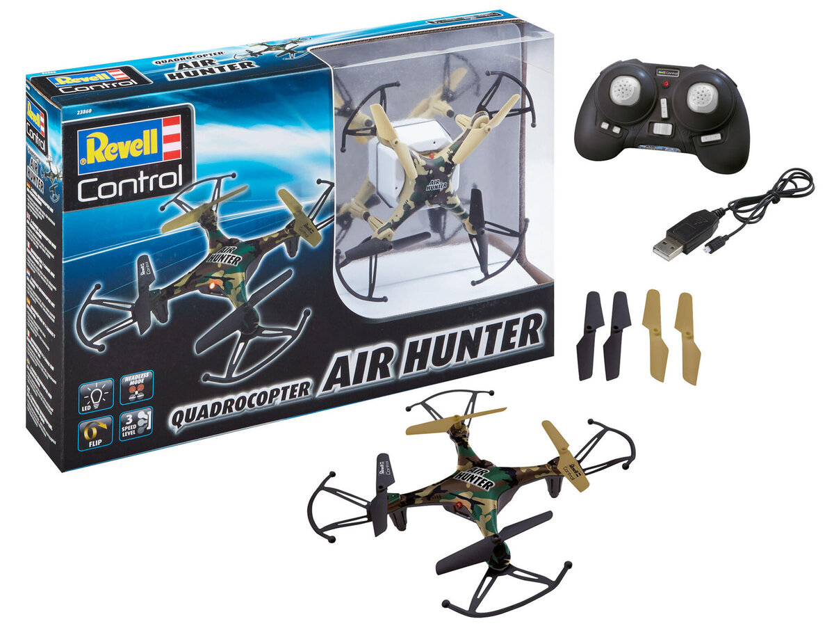 Revell_23860_RC_Quadrocopter_\"Air_Hunter\"_Revell_Control_Ferngesteuerte_Drohne, Spielzeug, Flugzeug, Transport, Fahrzeug