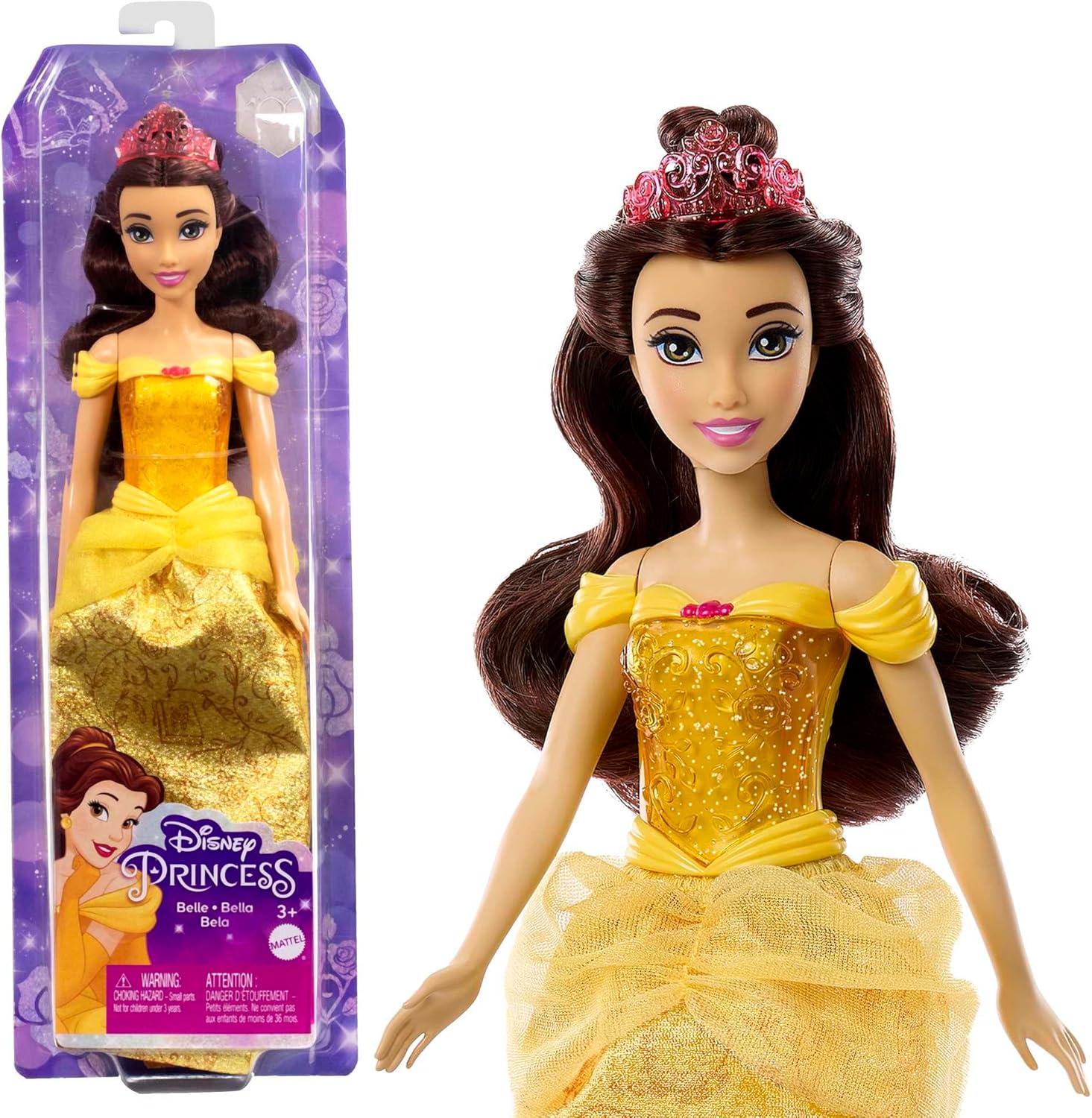 Disney Princess Belle Modepuppe Glitzer-Outfit & Styling-Spaß HLW11 Disney, Princess, Belle, Modepuppe, Glitzer-Outfit, &, Styling-Spaß, HLW11, Puppe, Spielzeug, Figur, Barbie, Person