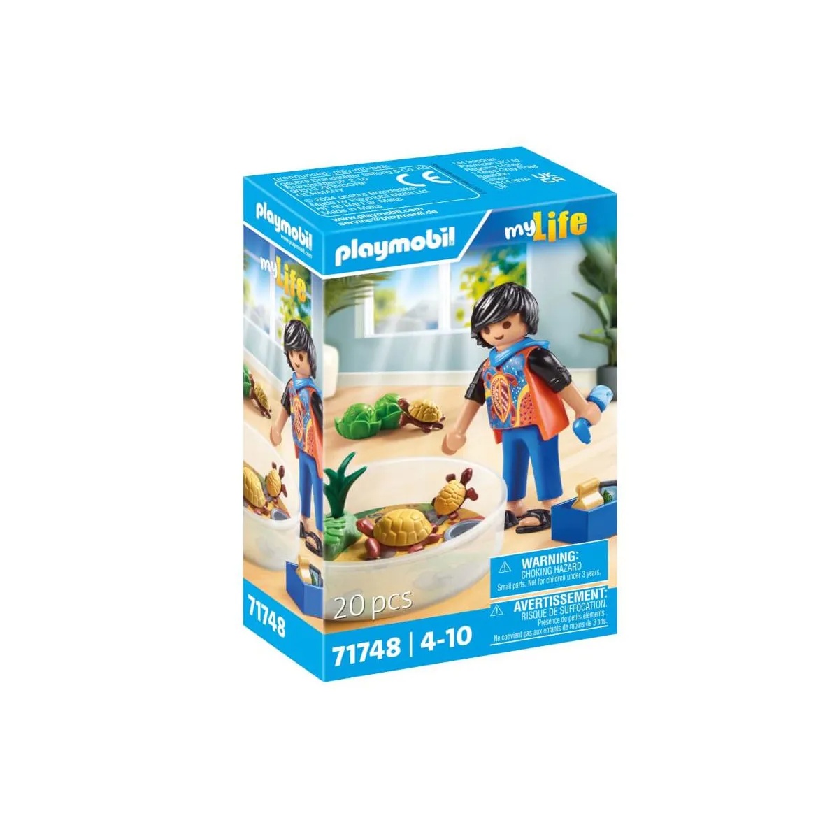 PLAYMOBIL 71748 - My Life: Schildkröten-Terrarium mit Pfleger und Zubehör Essen, Mittagessen, Mahlzeit, Person