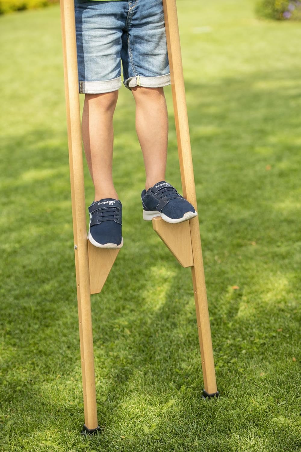 Outdoor active Stelzen aus Holz, Länge 150 cm, verstellbar