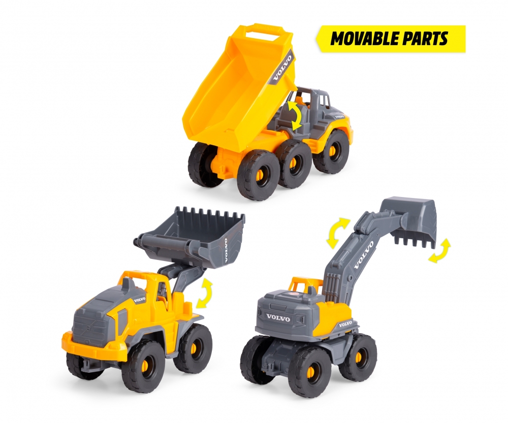 Dickie Toys Volvo Tough Work Force 10005193 Gras, Pflanze, Spielzeug, Maschine, Rad