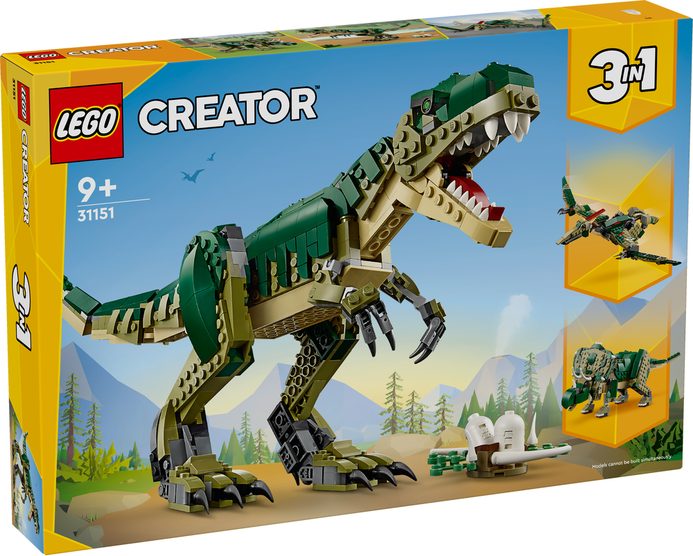 LEGO_31151_Creator_T.Rex_3-in-1-Kinderspielzeug, Tier, Dinosaurier, Reptil, T-Rex