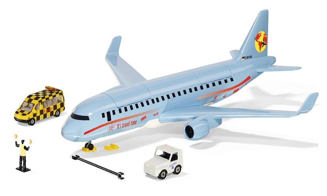 Siku_Verkehrsflugzeug_Mit_Zubehör, Flugzeug, Verkehrsflugzeug, Rad, Spielzeug