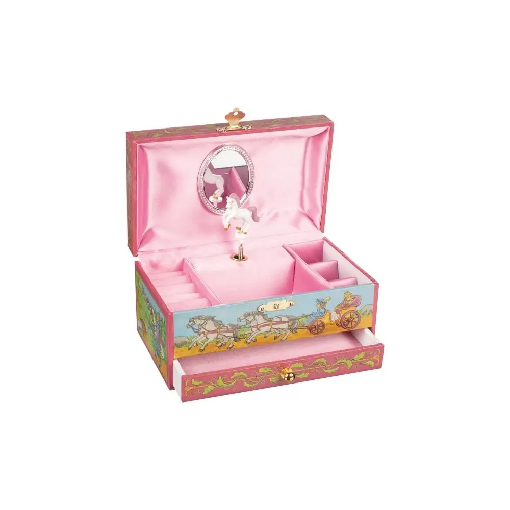 goki Musikspieldose „Pferd“ mit Schublade - Melodie: Schwanensee, 19,3 × 11 × 9,8 cm