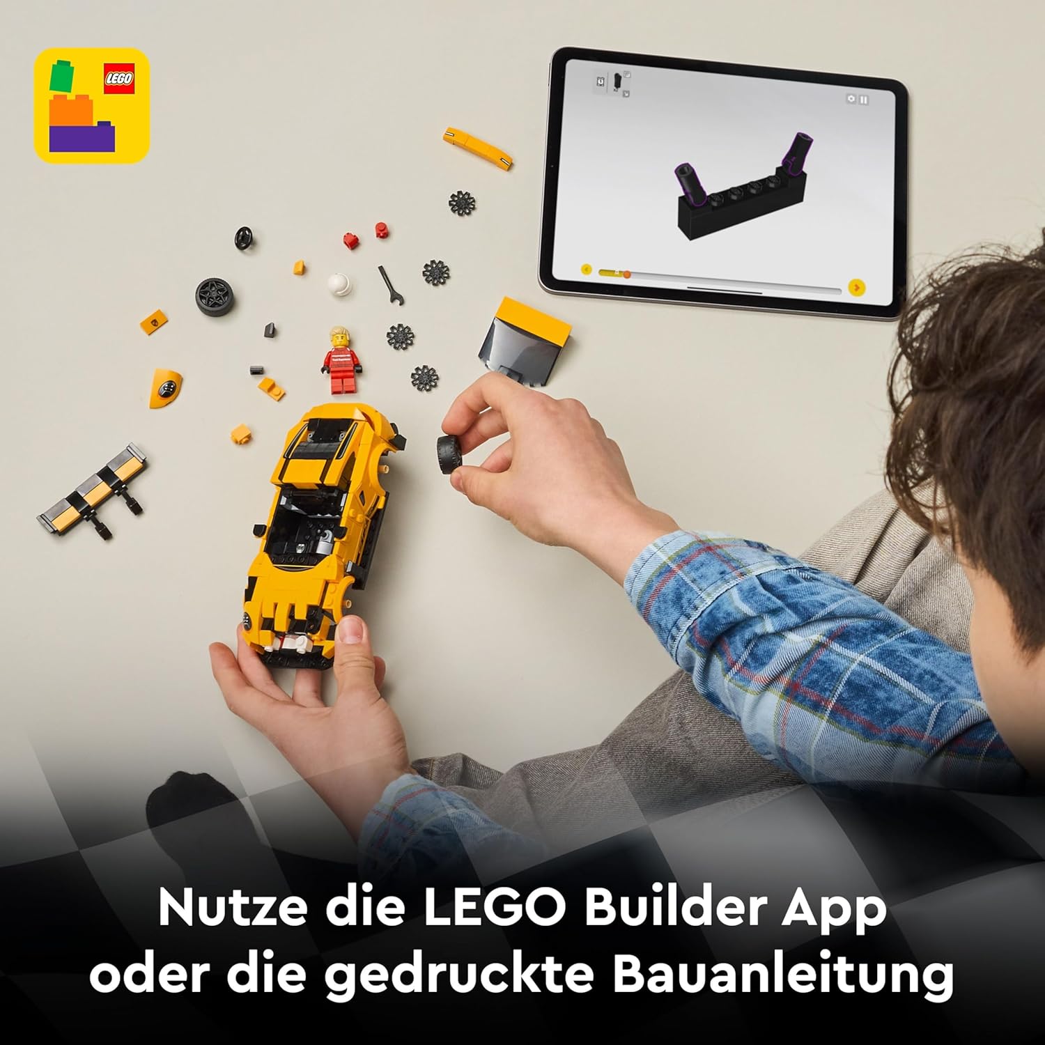 LEGO Speed Champions 76918 McLaren Solus GT in Weiß und McLaren F1 LM in Orange mit zwei Rennfahrer-Minifiguren