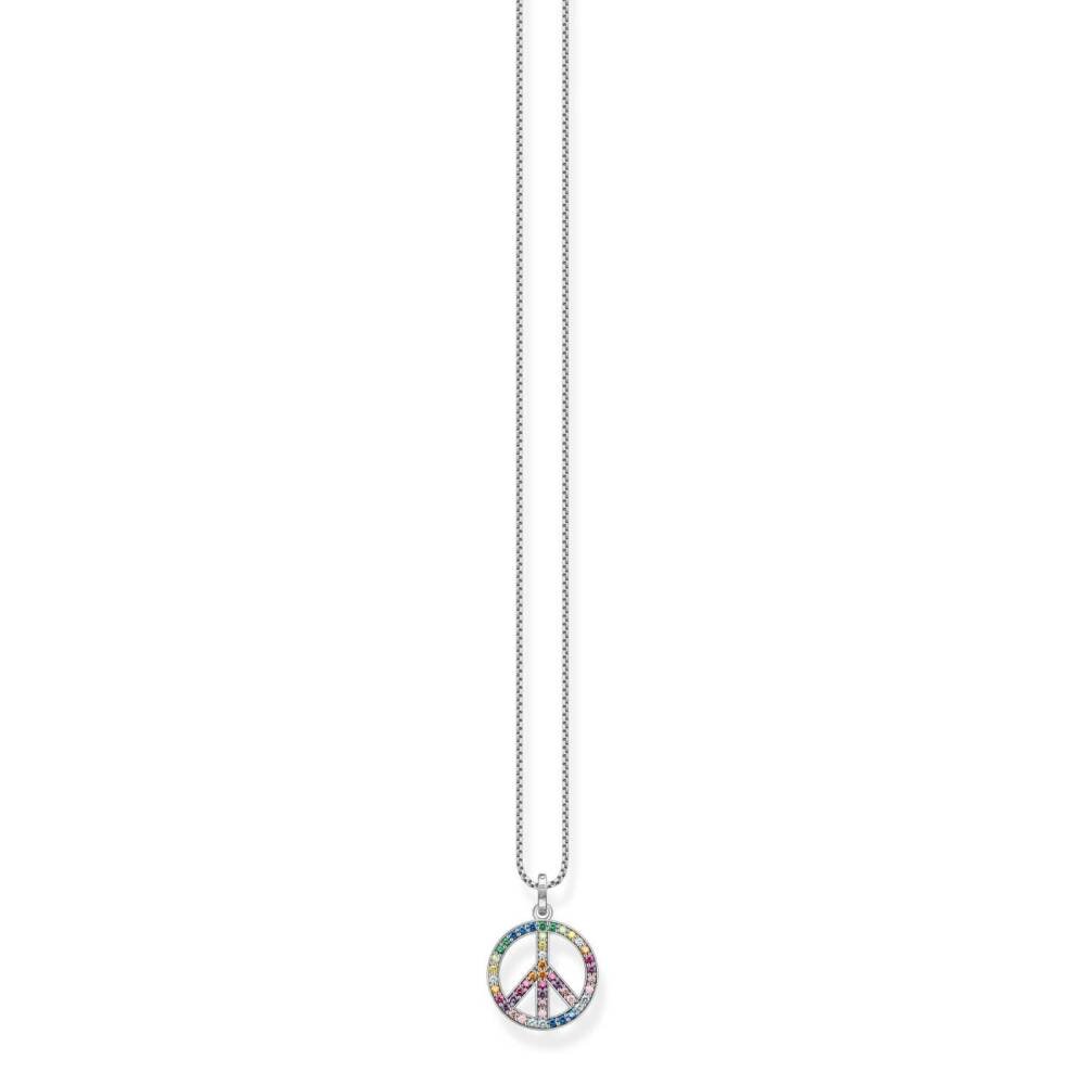 Thomas Sabo Kette Mit Anhänger Peace Bunt Länge 55 Cm Ke2170-318-7-L55V Thomas, Sabo, Kette, Mit, Anhänger, Peace, Bunt, Länge, 55, Cm, Ke2170-318-7-L55V, Zubehor, Schmuck, Halskette, Anhänger, Diamant