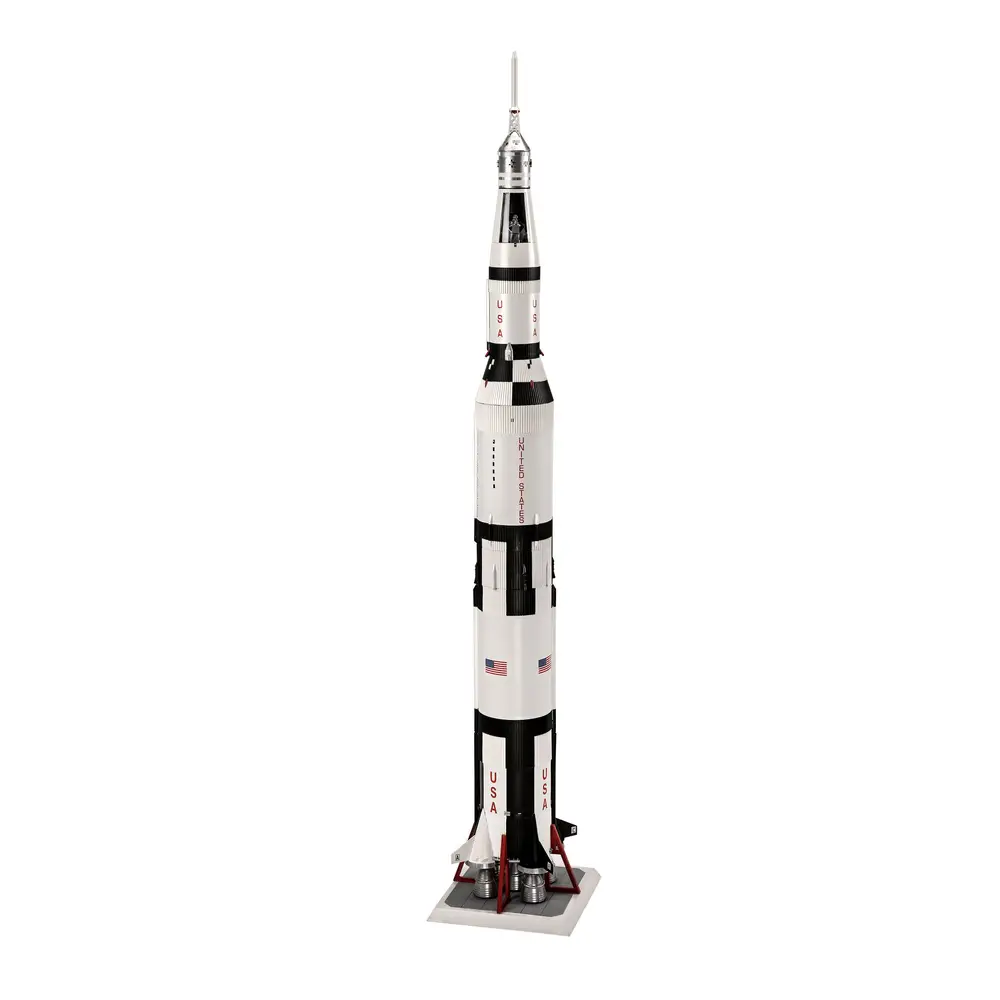 Revell 03704 Millennium Apollo 11 Saturn V Rocket, Revell Modellbausatz mit Basiszubehör