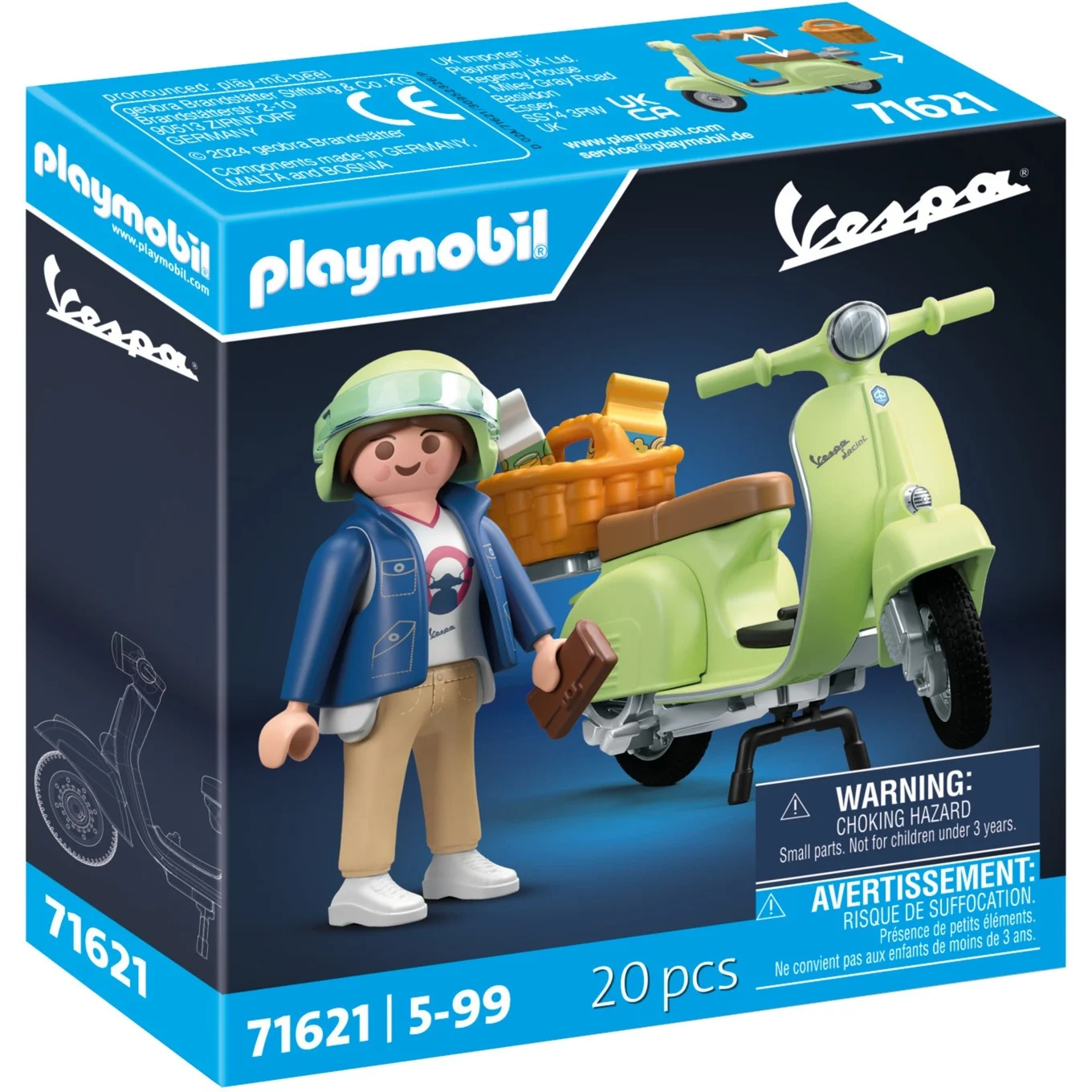 PLAYMOBIL, 71621, 1969, Vespa, 150, Sprint, Veloce, Hellgrün