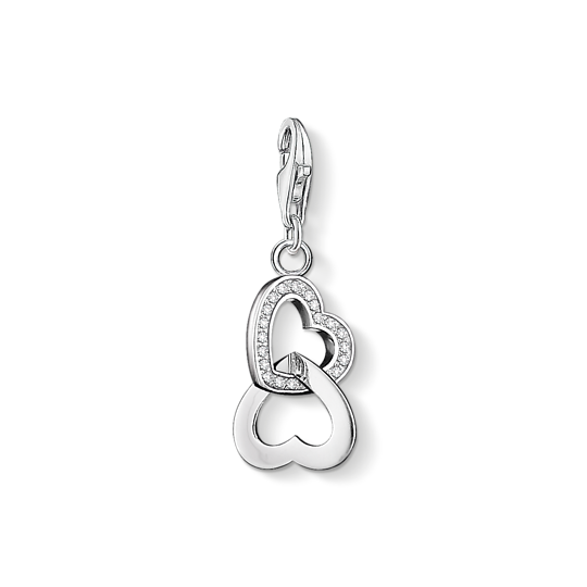 Thomas Sabo Anhänger Charm-Club Herzen 925 Sterling Silber Zirkonia Weiß 0863-051-14 Thomas, Sabo, Anhänger, Charm-Club, Herzen, 925, Sterling, Silber, Zirkonia, Weiß, 0863-051-14, Zubehor, Ohrring, Schmuck