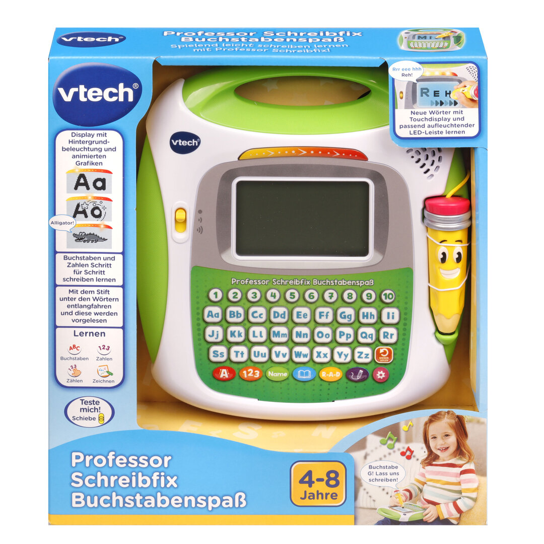 VTech_Professor_Schreibfix_Buchstabenspaß_(80-617004), Kind, Weiblich, Mädchen, Person, Gesicht