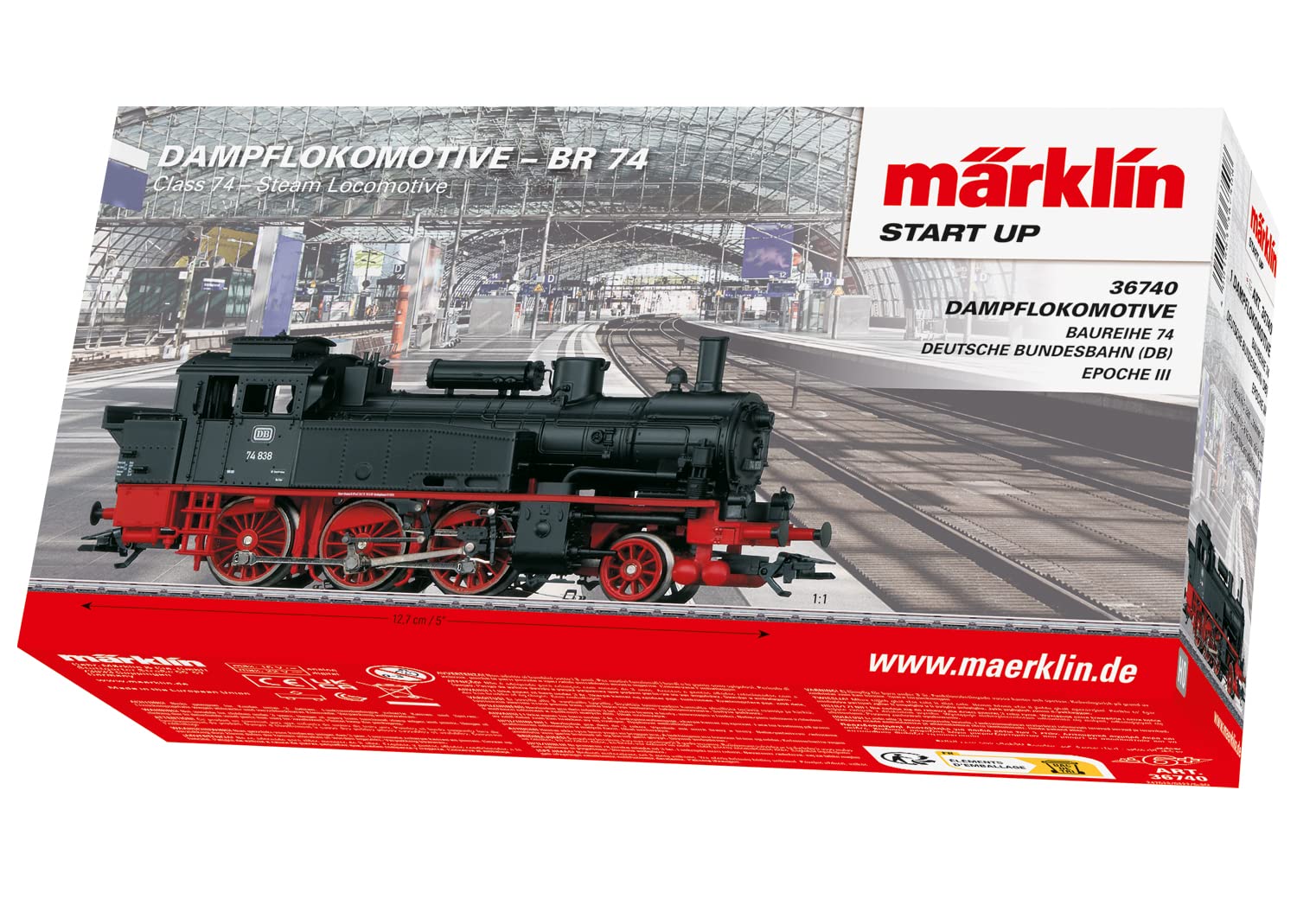 Märklin 36740 Dampflok BR74 – MFX-Digitalmodell Epoche III der DB