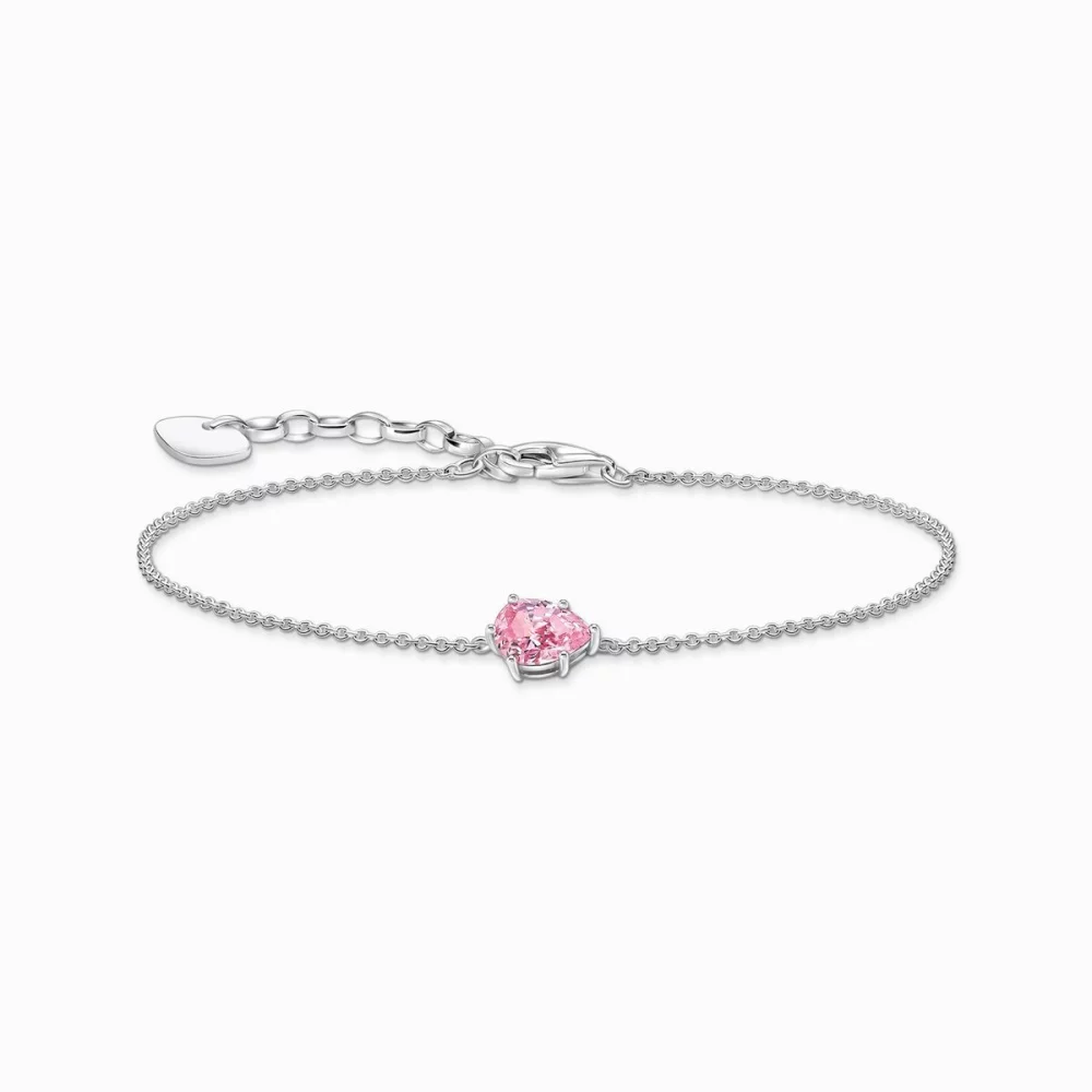 Thomas Sabo Armband Mit Zirkonia Tropfen Länge 19 Cm Pink Silber A2159-051-9-L19V Thomas Sabo Armband Mit Zirkonia Tropfen Länge 19 Cm Pink Silber A2159-051-9-L19V