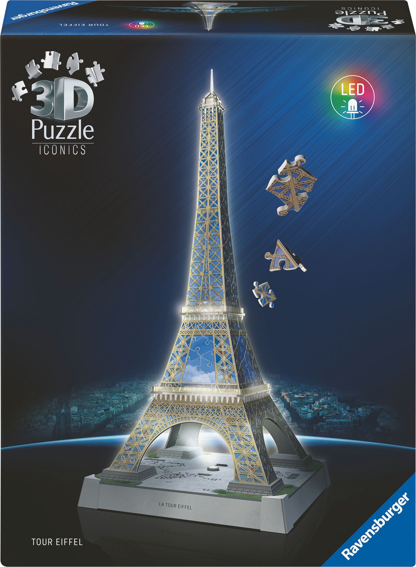 Ravensburger 3D Puzzle Iconics: 12008024 Eiffelturm mit Licht Das Wahrzeichen von Paris als detailgetreues und bel Ravensburger, 3D, Puzzle, Iconics:, 12008024, Eiffelturm, mit, Licht, Das, Wahrzeichen, von, Paris, als, detailgetreues, und, bel, Plakat