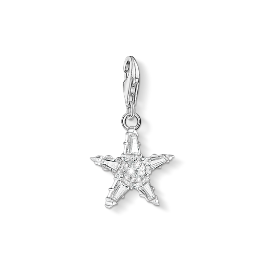 Thomas Sabo Anhänger Charm-Club Stern 925 Sterling Silber Zirkonia Weiß 1804-051-14 Thomas, Sabo, Anhänger, Charm-Club, Stern, 925, Sterling, Silber, Zirkonia, Weiß, 1804-051-14, Zubehor, Ohrring, Schmuck, Silber