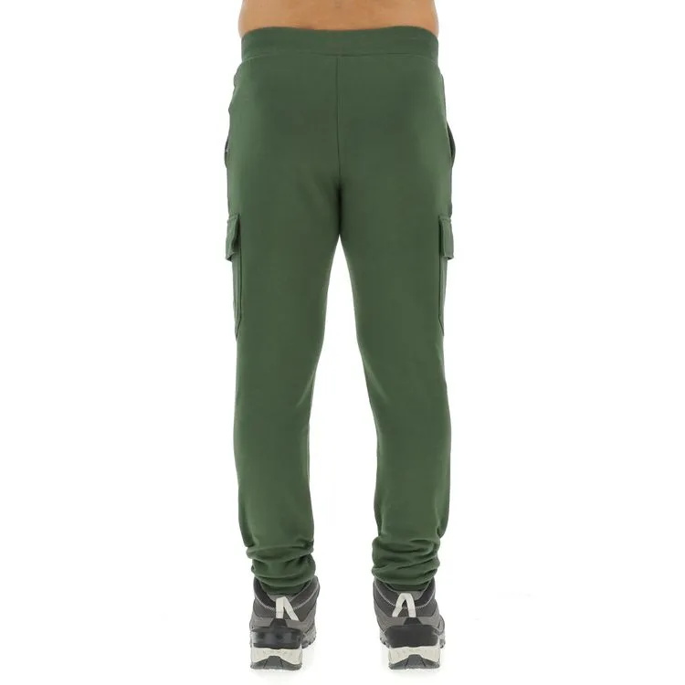 JEEP Herren Cargo-Jogginghose O102896DG - Dunkelgrün mit Jeep-Star-Print und Cargotaschen GR. XXL