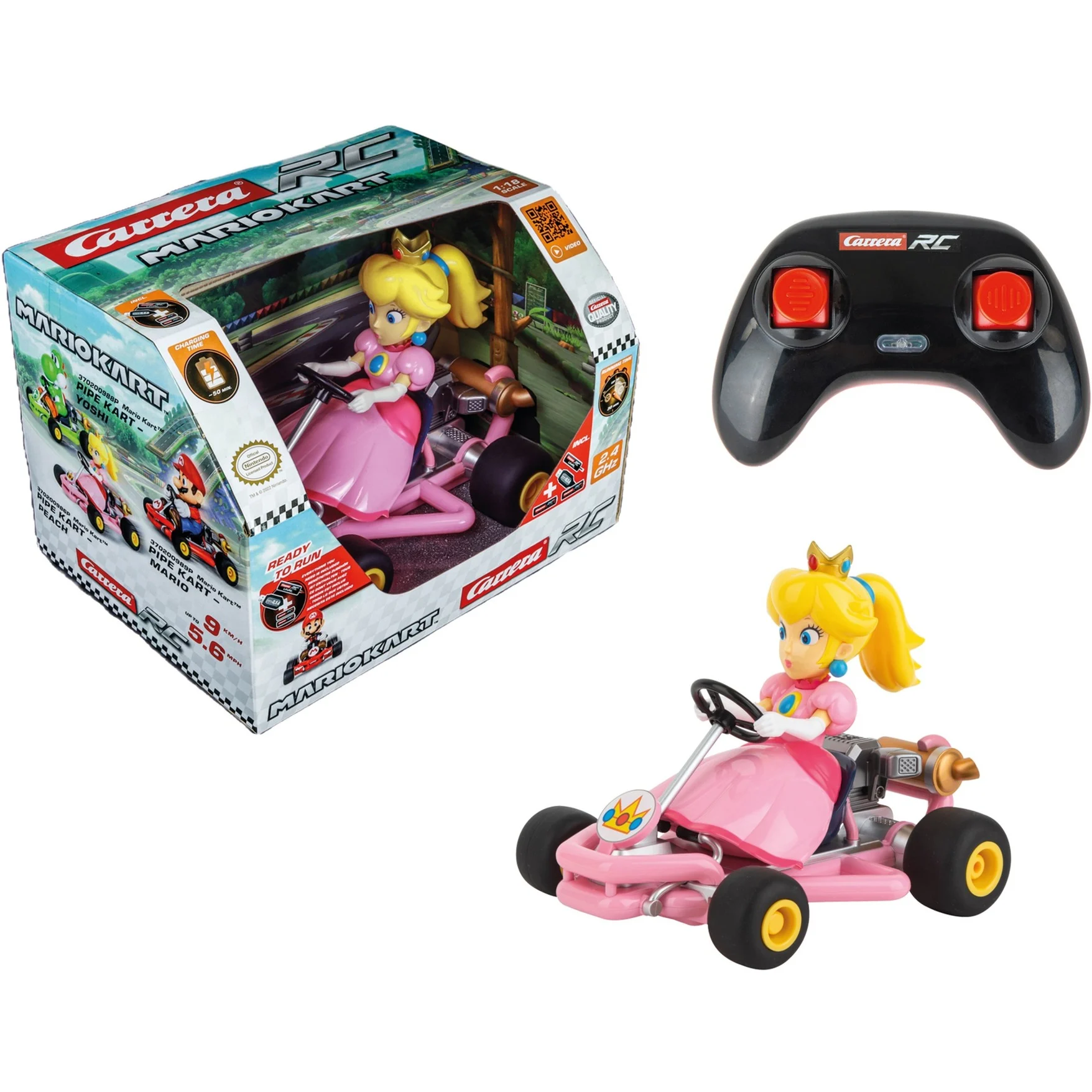 Carrera RC Mario Kart™ Pipe Kart, Peach RC 2,4 GHz 370200986P