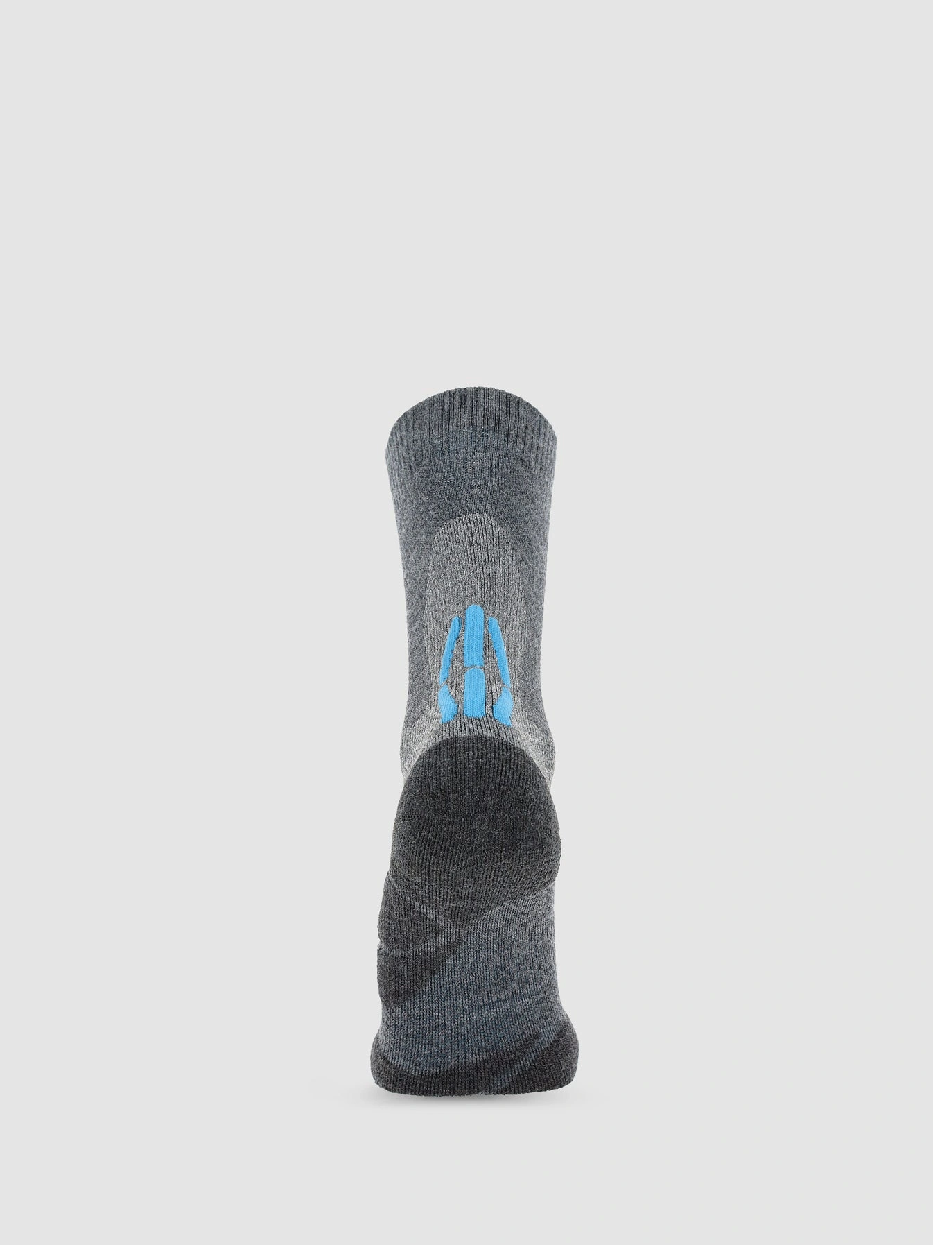 UYN Damen Trekking 2in Merino Mid Socken S100238J689 - Mittelgrau/Türkis GR. 35/36