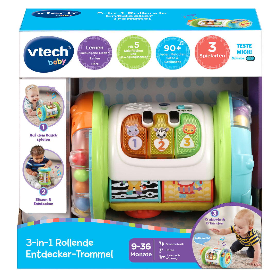 VTech_3-in-1_Rollende_Entdecker-Trommel_(80-562604), Person, Baby, Spielbereich